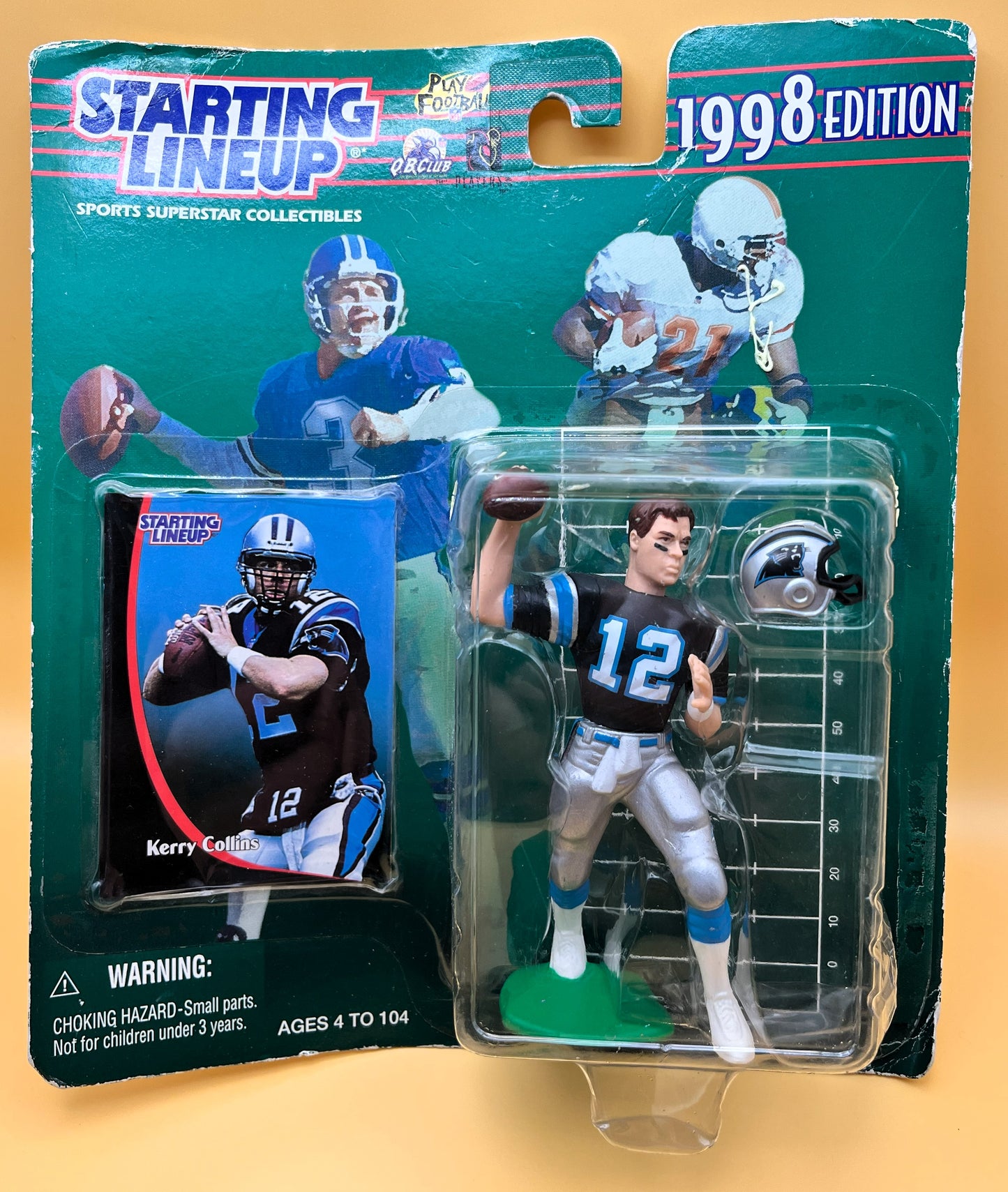 1998 Kerry Collins Starting Lineup with Card  Factory Sealed - Vintage