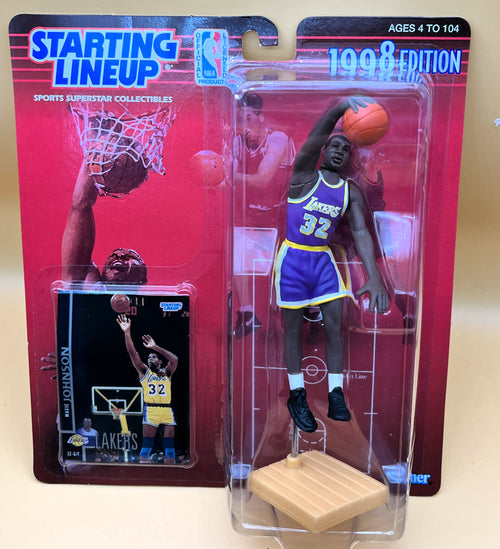1998 Magic Johnson Starting Lineup with Card Lakers Factory Sealed - Vintage