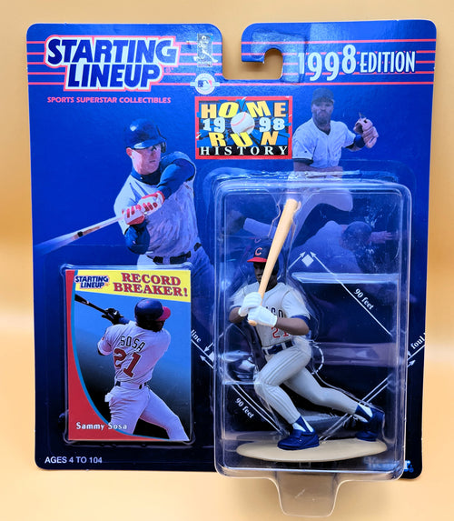 1998 Sammy Sosa Starting Lineup w/ Card Home Run History Factory Sealed - Vintage