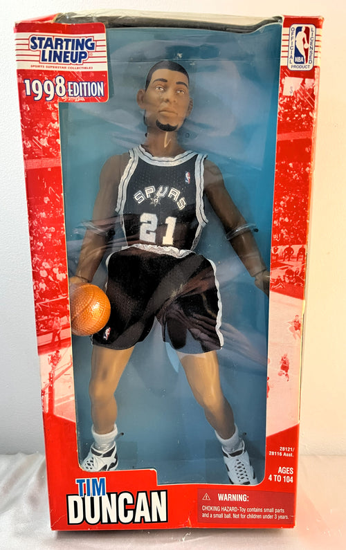 1998 Tim Duncan 12" Inch Starting Lineup  NBA Factory Packaging - Vintage
