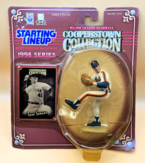 1998 Tom Seaver Starting Lineup w/ Card Cooperstown Collection Factory Sealed - Vintage