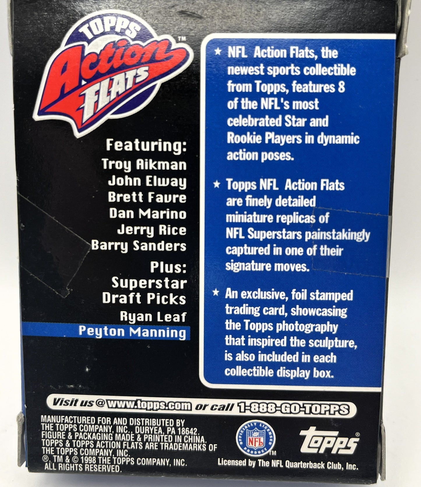 1998 Topps Football Action Flats Set -w Manning Rookie