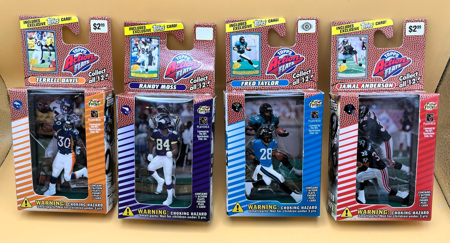 1999 Topps Football Action Flats Set of 12 Lot- Moss