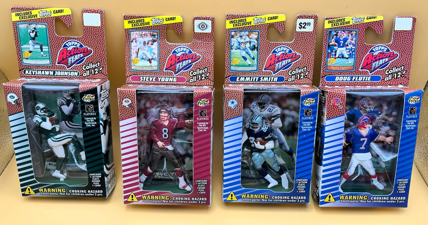1999 Topps Football Action Flats Set of 12 Lot- Moss