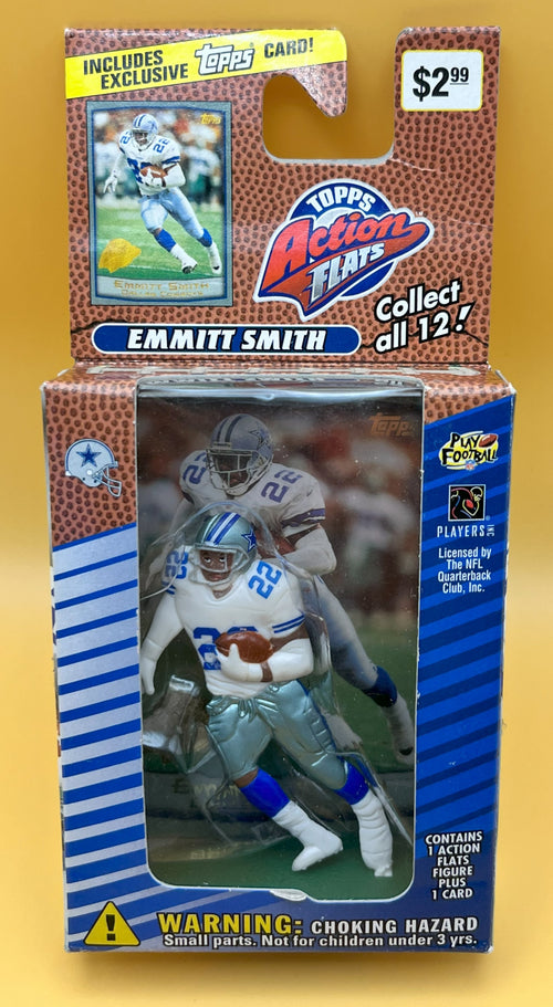 1999 Topps Emmitt Smith Action Flats- Rare White Jersey