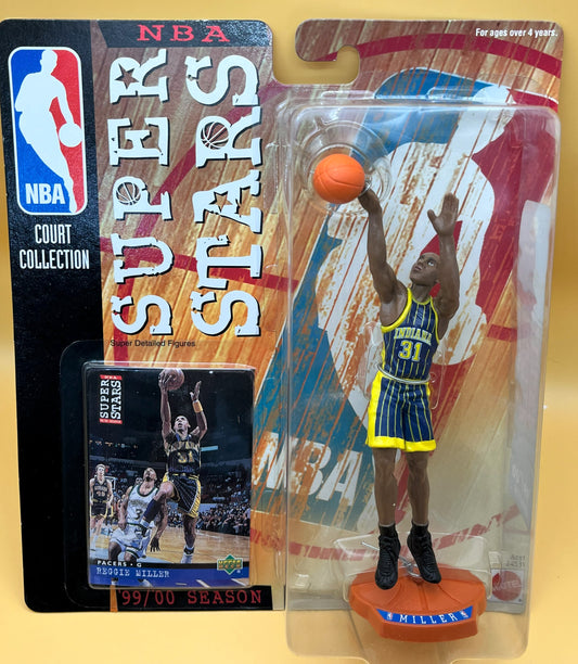 1999-00 Reggie Miller Mattel NBA Super Star C.C. Starting Lineup w/ Card Factory Sealed