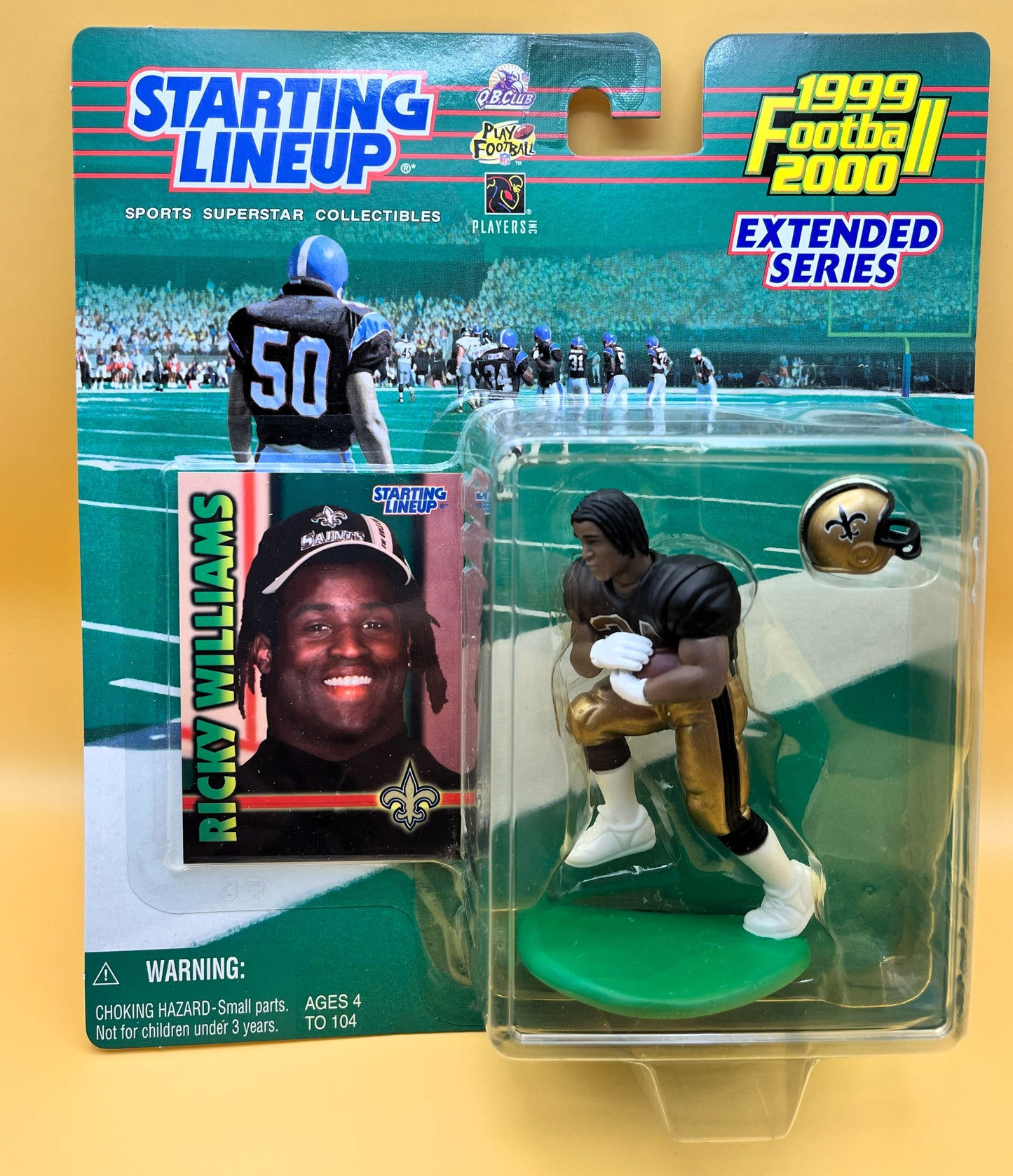 1999 Ricky Williams Starting Lineup with Card Rookie Factory Sealed - Vintage