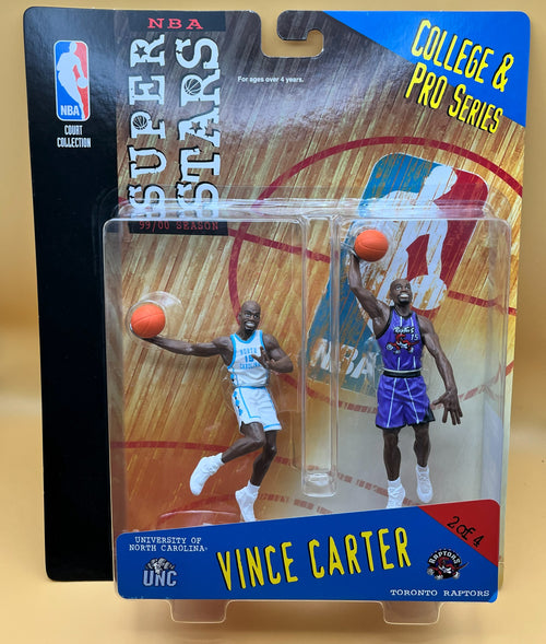 1999-00 Vince Cater Mattel NBA Super Star C.C. College Pro Starting Lineup w/ Card Factory Sealed