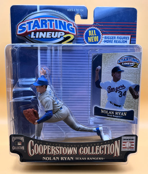 2000 Nolan Ryan Starting Lineup SLU 2 w/ Card Cooperstown Collection Factory Sealed - Vintage