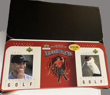 2001 Golf Upper Deck Tiger Woods Collection 30 Tin Set Display Case