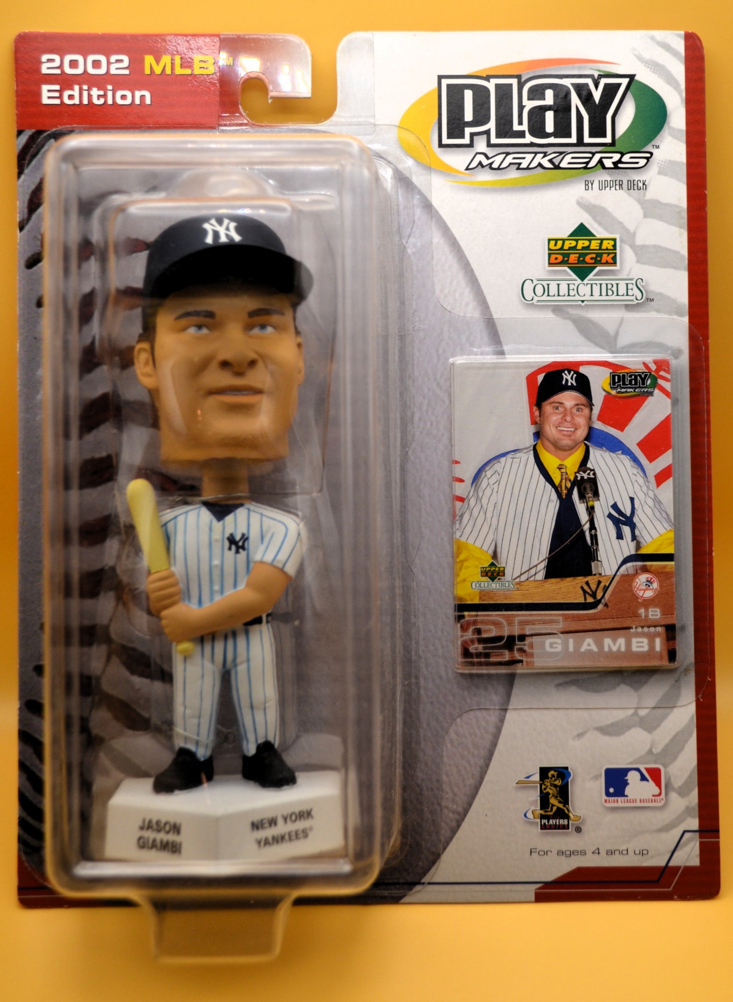 2002 Upper Deck Jason Giambi Bobblehead Playmakers- Yankees with Card