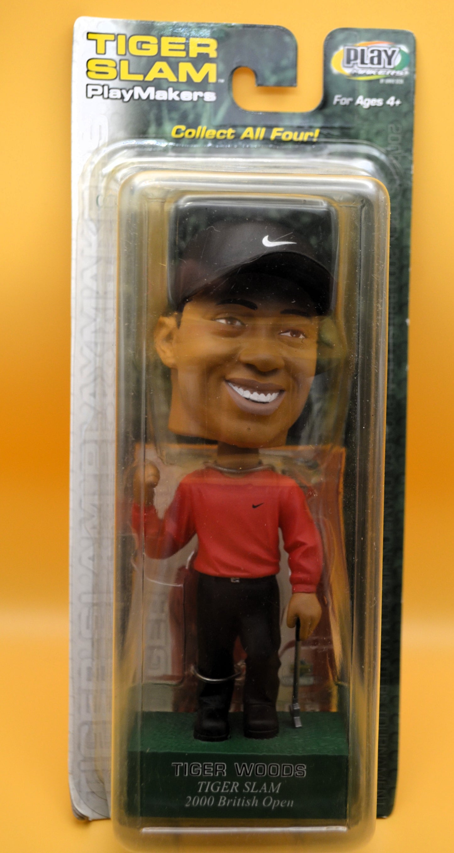 2002 Upper Deck Tiger Woods Tiger Slam Bobblehead Set of 4