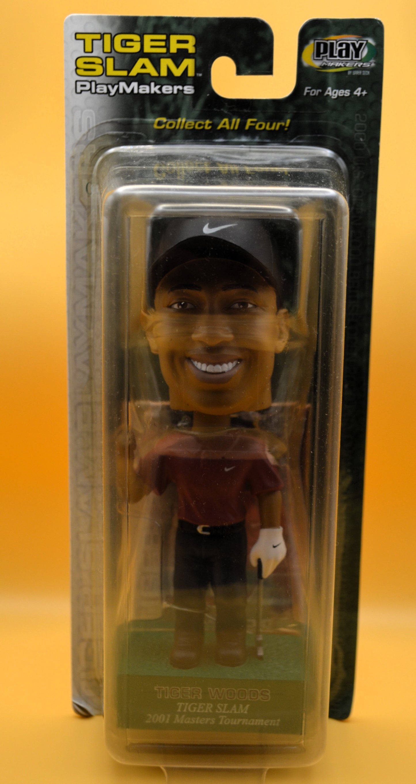 2002 Upper Deck Tiger Woods Tiger Slam Bobblehead Set of 4
