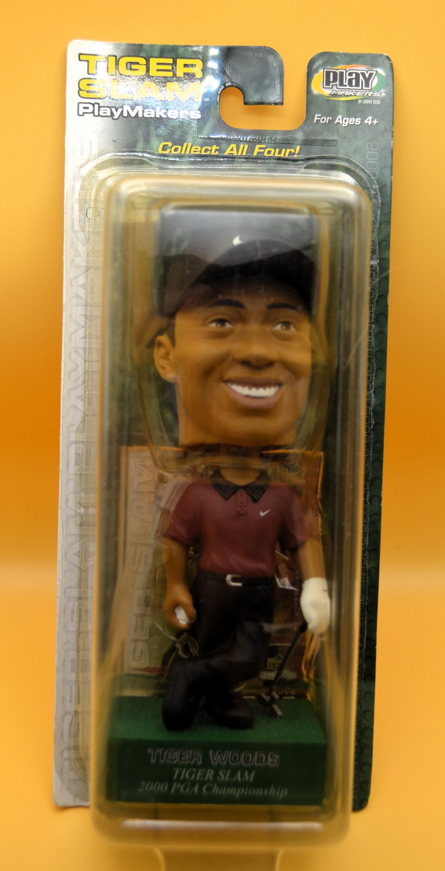 2002 Upper Deck Tiger Woods Tiger Slam Bobblehead Set of 4