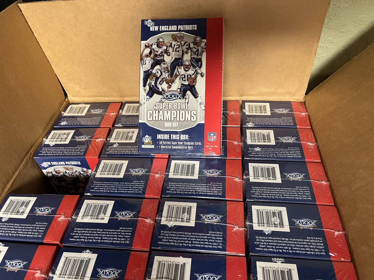 2005 Football Upper Deck SuperBowl Patriots Blaster Box Case RARE