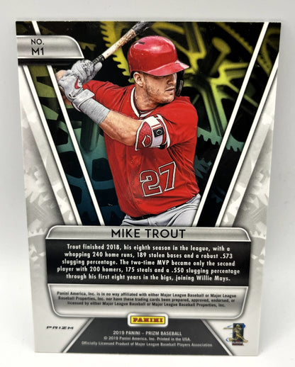 2019 Panini Prizm Mike Trout Machines Silver Refractor #M1