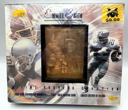 1995 Classic Emmitt Smith 23k Gold Card 3x Rushing Champion Factory Sealed Box