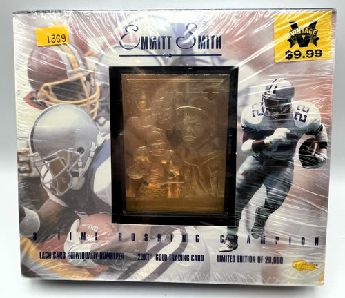 1995 Classic Emmitt Smith 23k Gold Card 3x Rushing Champion Factory Sealed Box