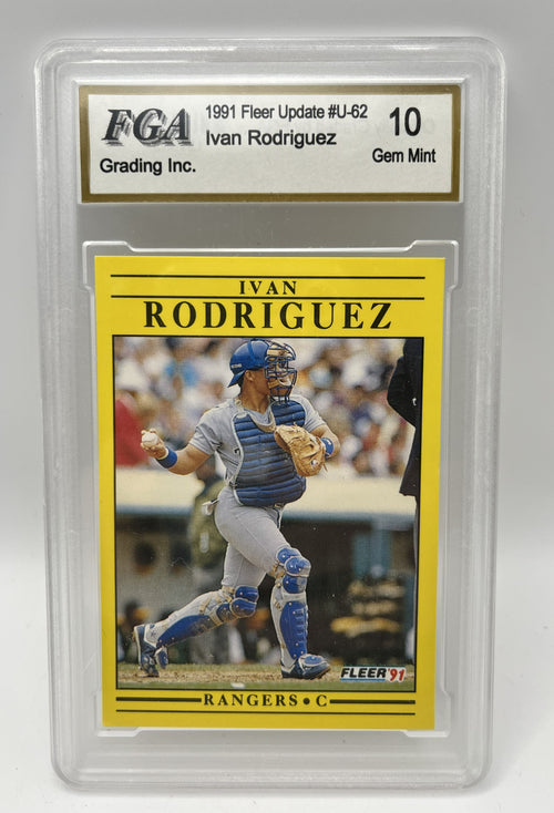1991 Ivan "Pudge Rodriguez Fleer Update #U-62  Graded Gem Mint 10