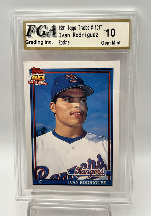 1991 Ivan "Pudge" Rodriguez Topps Traded #101T  Graded Gem Mint 10