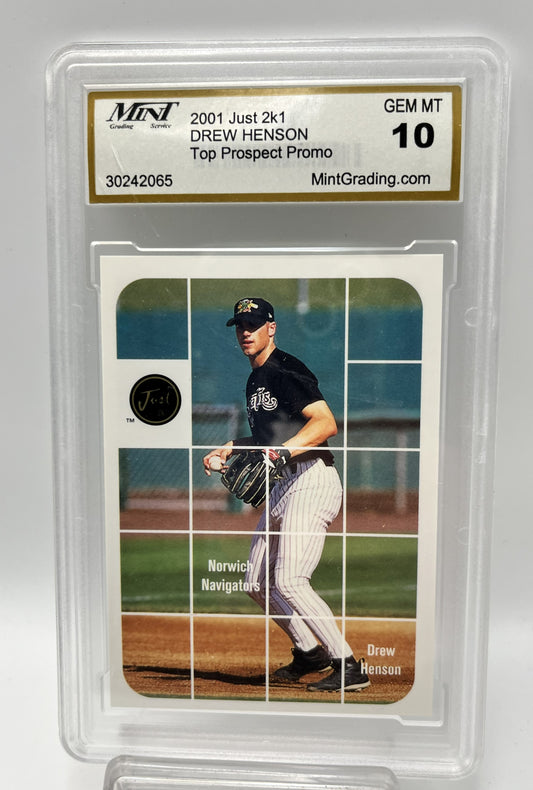 2001 Drew Henson Just 2K1 Top Prospect Promo Graded Gem Mint 10
