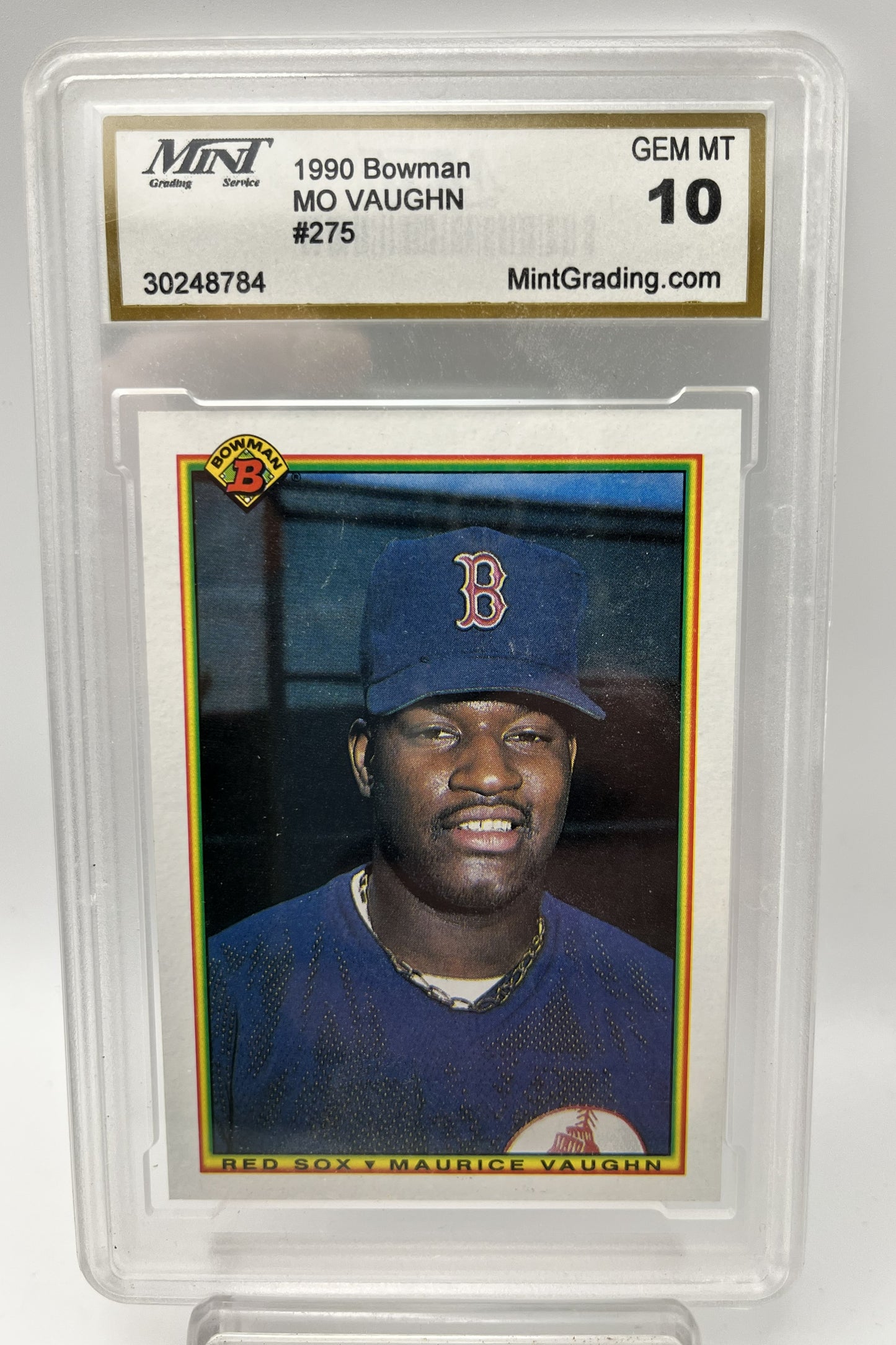 1990 Mo Vaughn Bowman Rookie #275 Graded Gem Mint 10