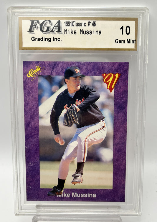 1991 Mike Mussina Classic #146 Graded Gem Mint 10