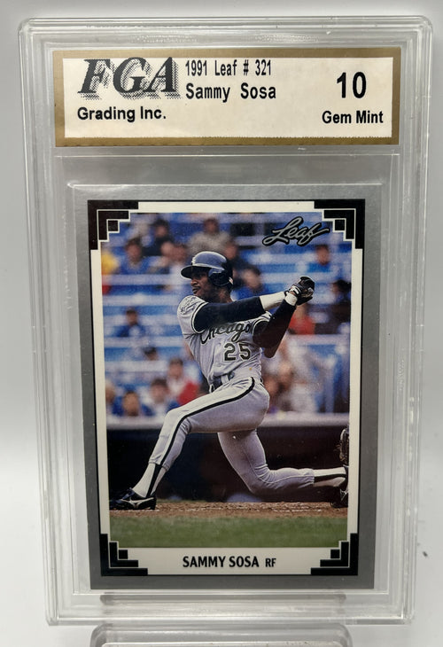 1991 Sammy Sosa Leaf #321 Graded Gem Mint 10