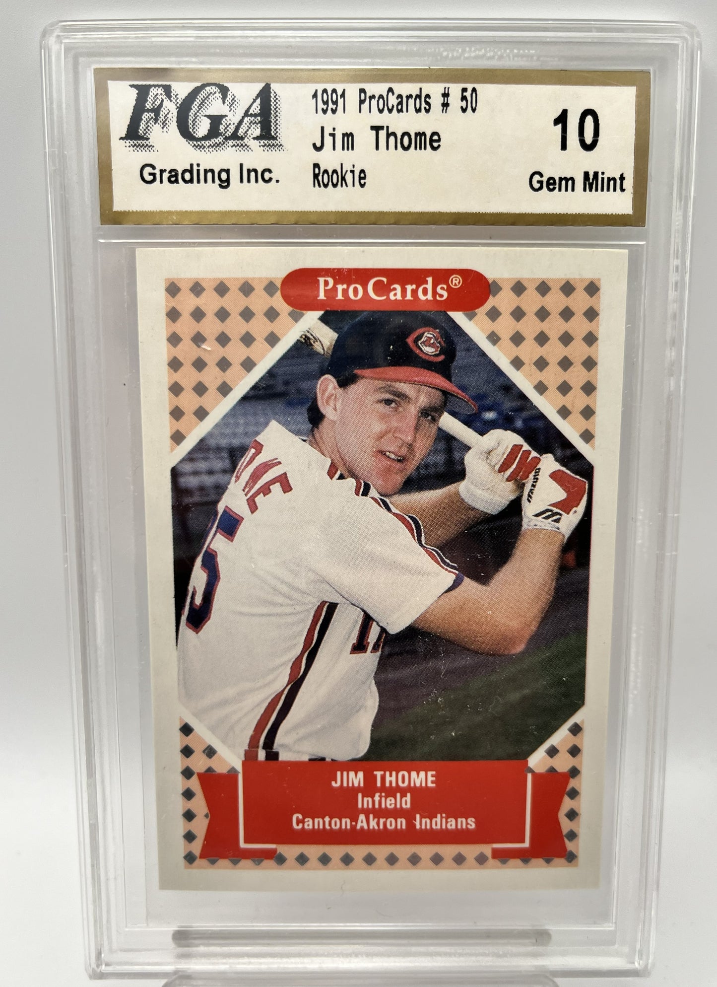 1991 Jim Thome Pro Cards #50 Rookies Graded Gem Mint 10