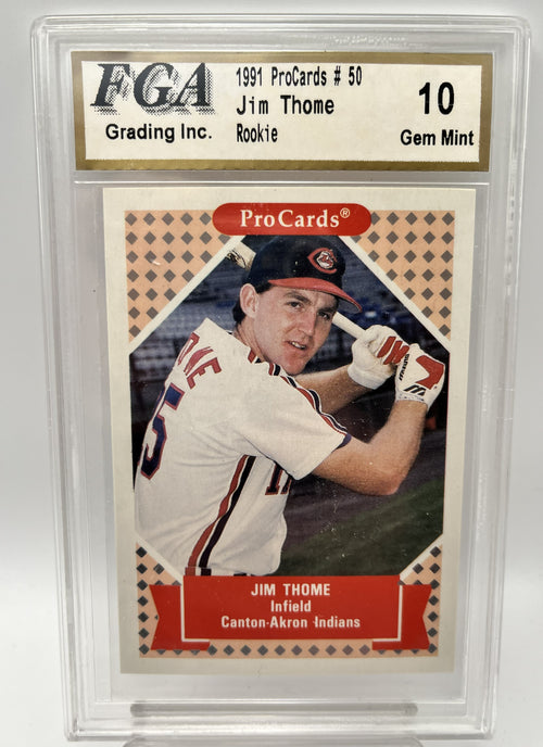 1991 Jim Thome Pro Cards #50 Rookies Graded Gem Mint 10