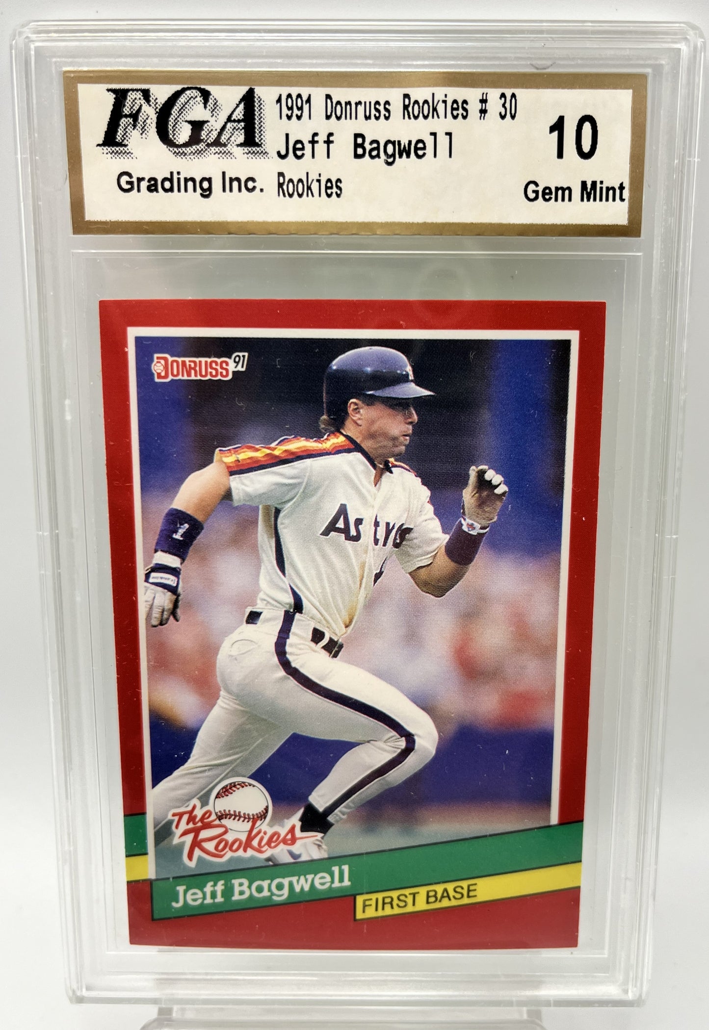 1991 Jeff Bagwell Donruss "The Rookie" Rookie Graded Gem Mint 10