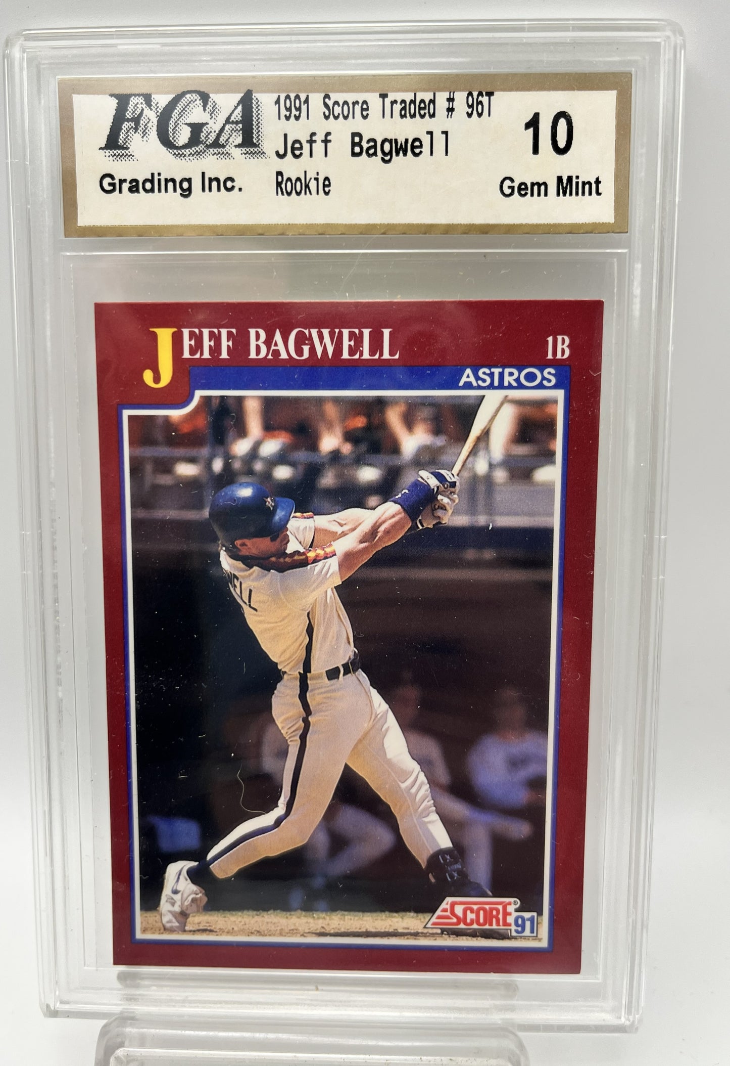 1991 Jeff Bagwell Score Traded #96T Rookie Graded Gem Mint 10