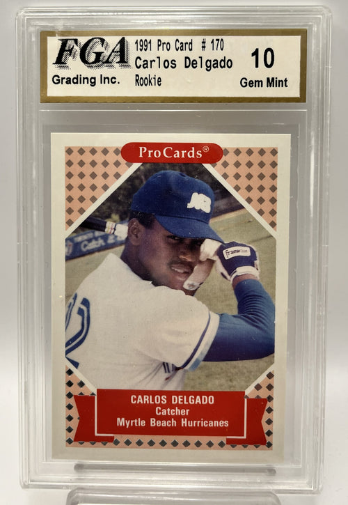1991 Carlos Delgado Pro Cards #170 Rookie Graded Gem Mint 10