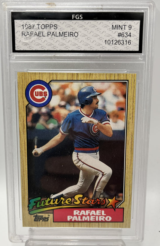 1987 Rafael Palmeiro Topps #634 Rookie Graded Mint 9
