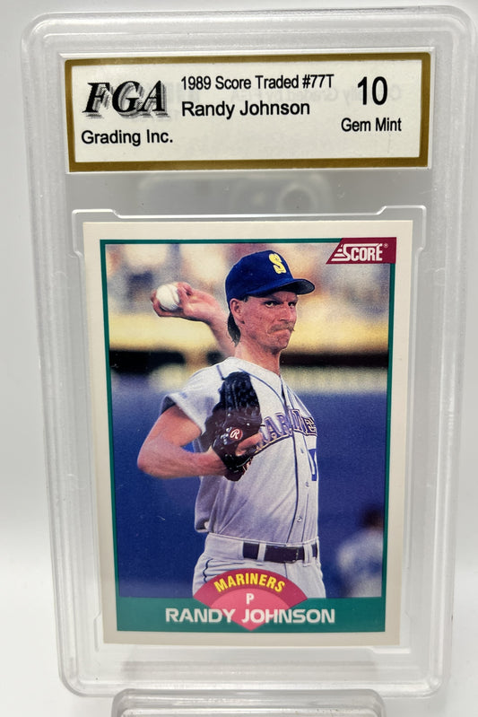 1989 Randy Johnson Score Traded #77T Rookie Graded Gem Mint 10