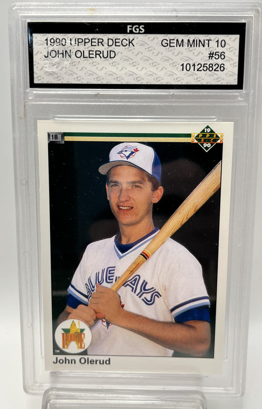 1990 John Olerud Upper Deck #56 Rookie Graded Gem Mint 10