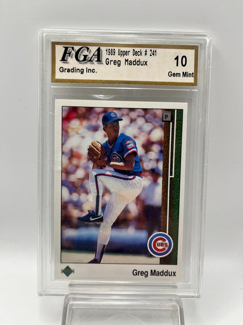 1989 Greg Maddux Upper Deck #241 Graded Gem Mint 10