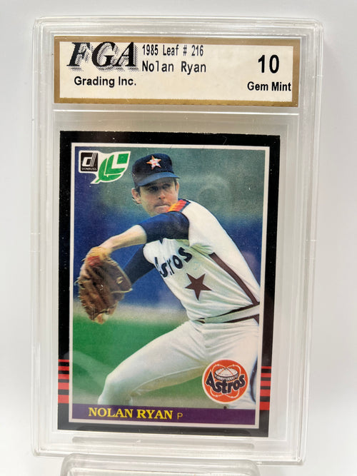 1985 Nolan Ryan Donruss Leaf #216 Graded Gem Mint 10