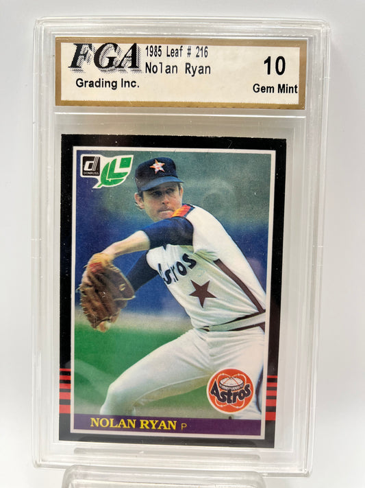 1985 Nolan Ryan Donruss Leaf #216 Graded Gem Mint 10
