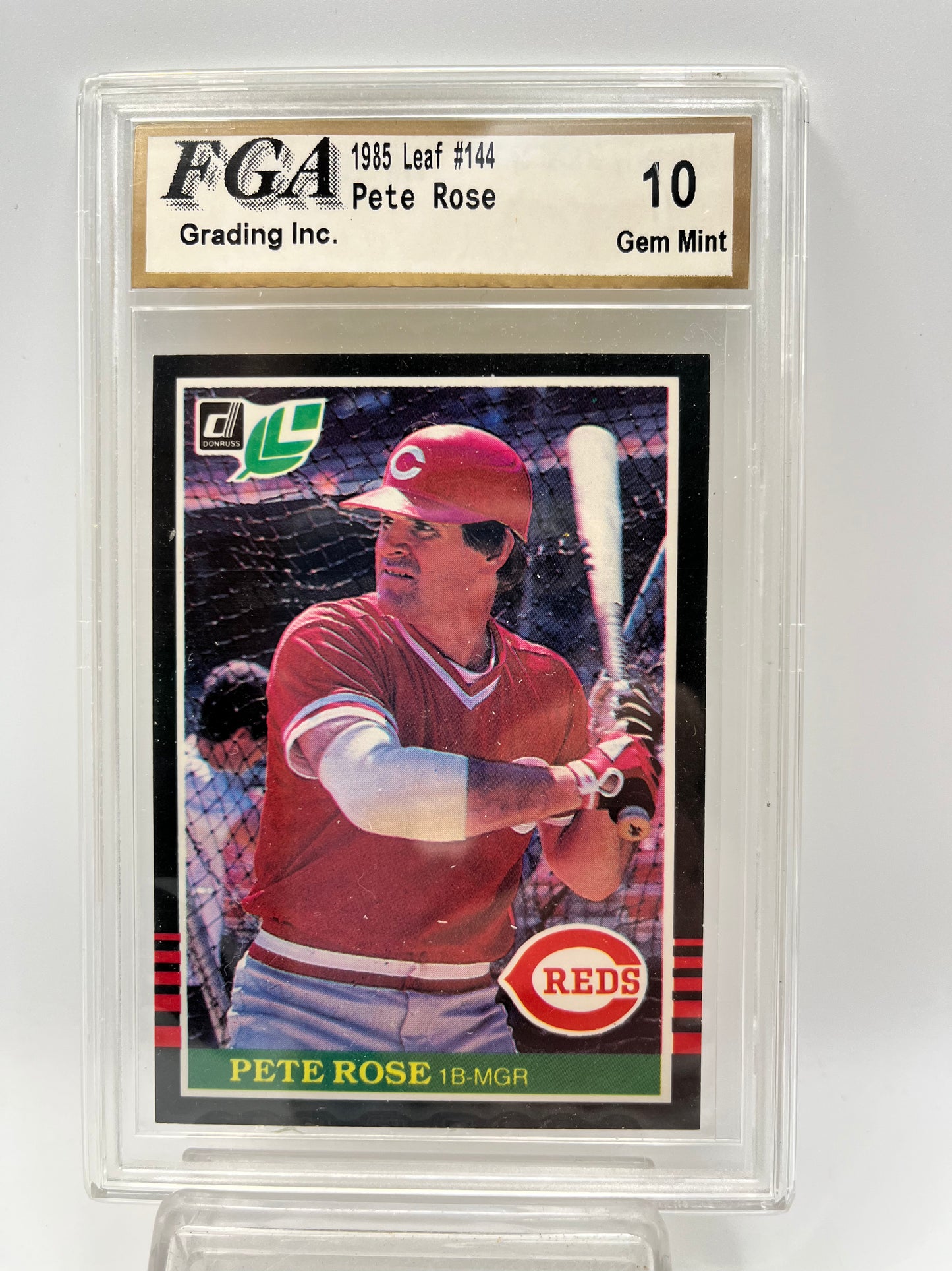 1985 Pete Rose Donruss Leaf #144 Graded Gem Mint 10