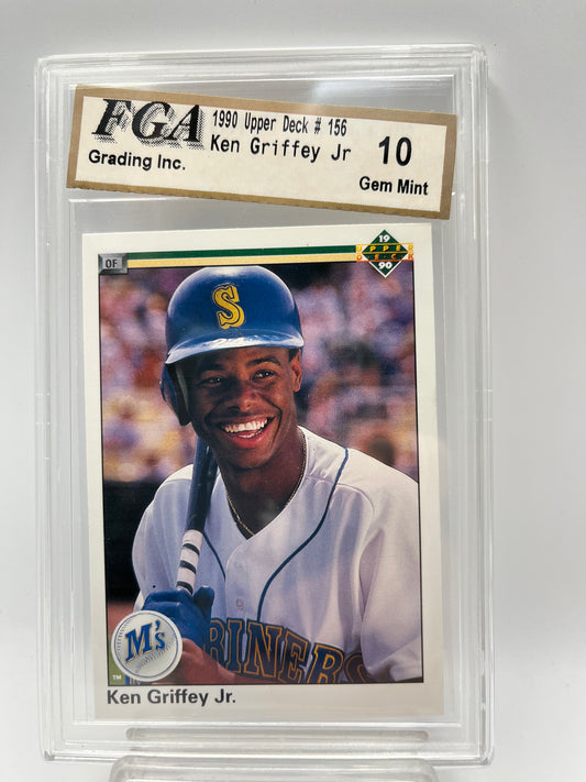 1990 Ken Griffey Jr. Upper Deck #156 2nd Year Error Card  Graded Gem Mint 10