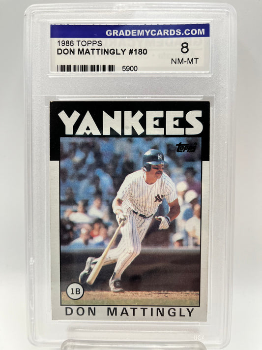 1988 Don Mattingly Topps #180 Graded NM-MT 8