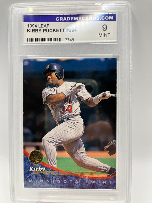 1994 Kirby Puckett Donruss Leaf #294 Graded Mint 9