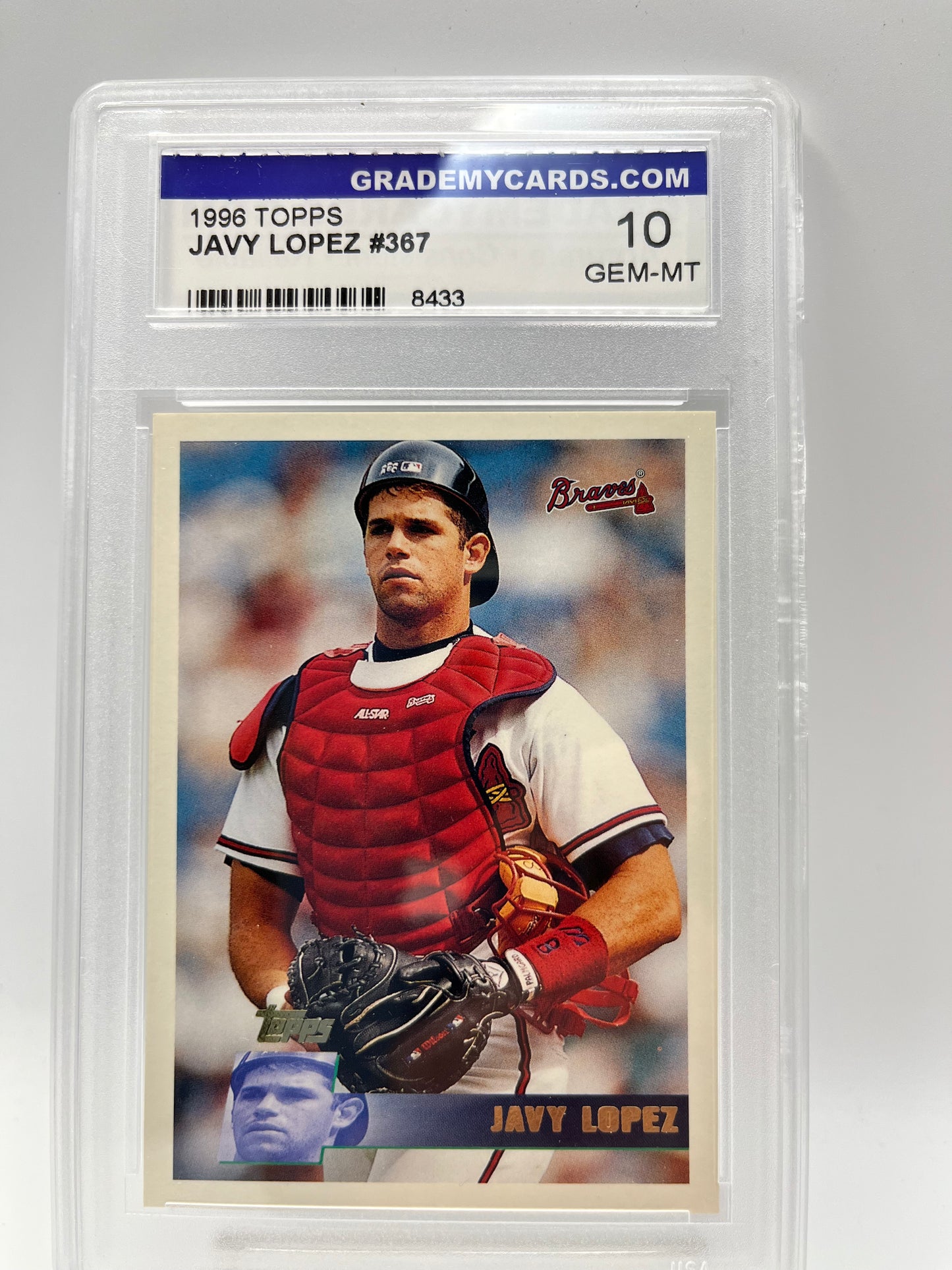 1996 Javy Lopez Topps #367  Graded Gem Mint 10
