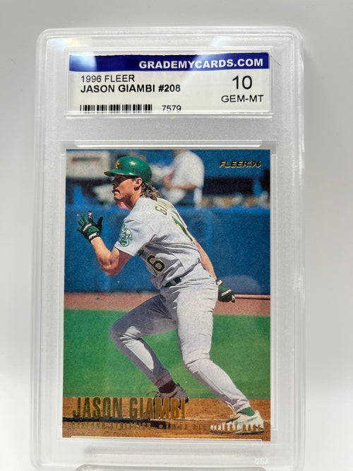 1996 Jason Giambi Fleer #208 Graded Gem Mint 10