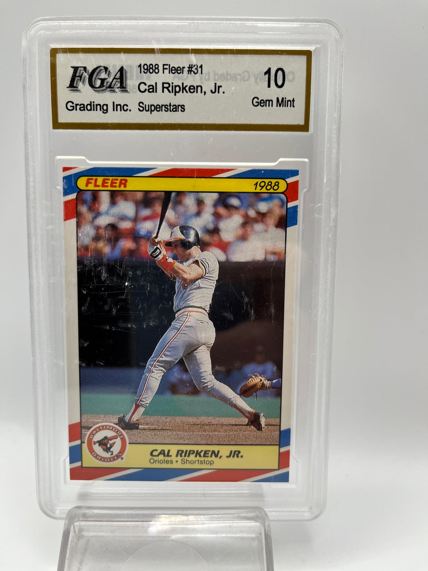 1988 Cal Ripken Jr. Fleer #31 Superstars Graded Gem Mint 10
