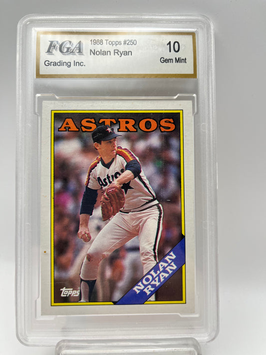 1988 Nolan Ryan Topps #250 Graded Gem Mint 10
