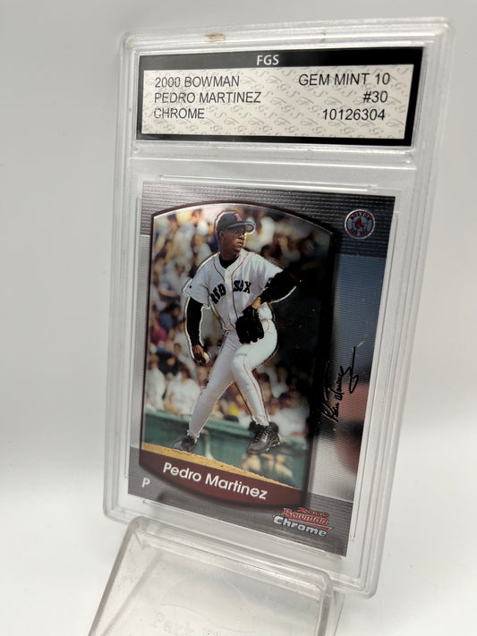 2000 Pedro Martinez Bowman Chrome #30 Graded Gem Mint 10