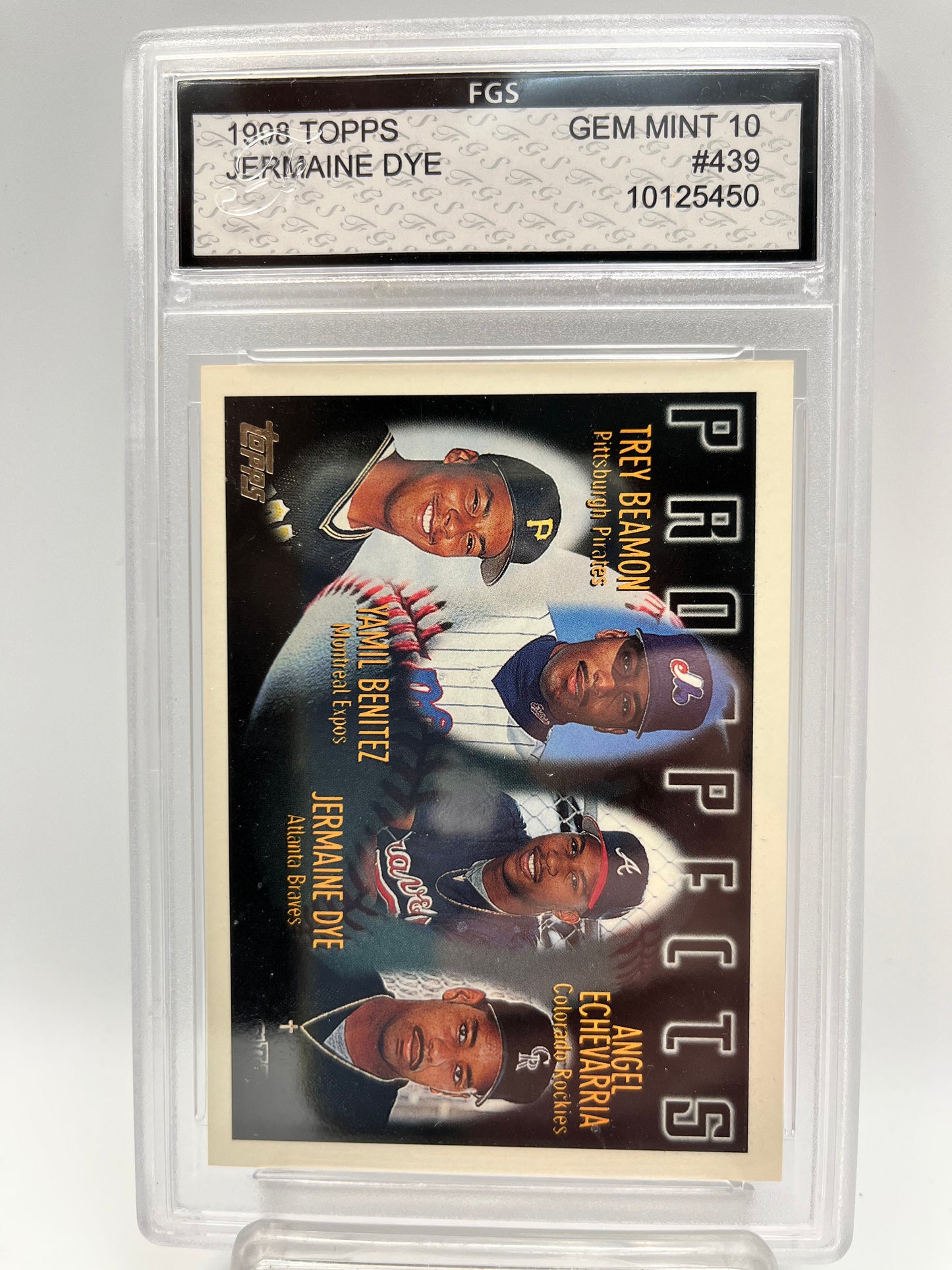 1998 Jermaine Dye Topps #439 Rookie Graded Gem Mint 10