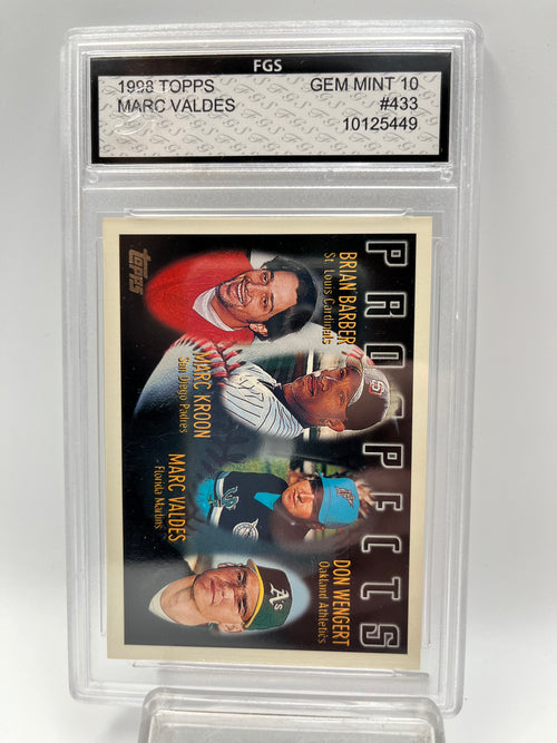 1998 Marc Valdes Topps #433 Rookie Graded Gem Mint 10